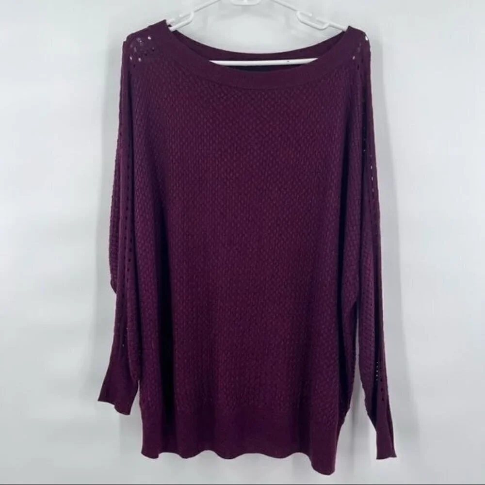 Lane Bryant purple long sleeve cardigan blouse top size 22/24